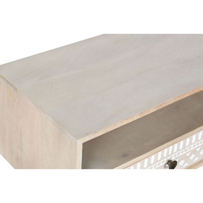 Meubles de télévision DKD Home Decor Blanc Naturel Bois de manguier 130 x 40 x 45 cm 6 Meubles de télévision DKD Home Decor Blanc Naturel Bois de manguier 130 x 40 x 45 cm 6