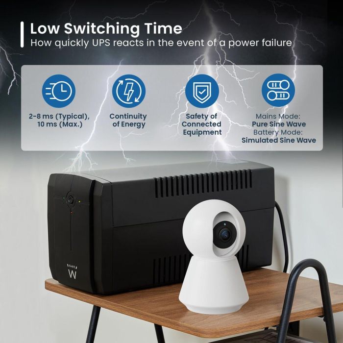 Système d'Alimentation Sans Interruption Interactif Ewent EW3997 720 W 2