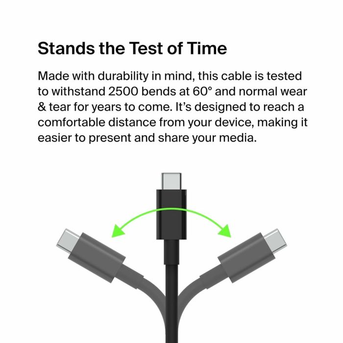 Câble USB-C vers HDMI Belkin AVC012bt2MBK Noir 2 m 14 Câble USB-C vers HDMI Belkin AVC012bt2MBK Noir 2 m 14