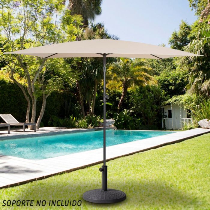 Parasol Aktive Crème Acier 200 x 230 x 125 cm 5