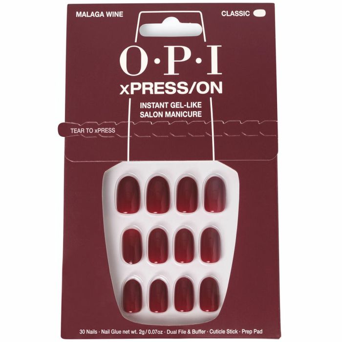 Faux ongles Opi #Malaga Wine Malaga Wine 30 Pièces