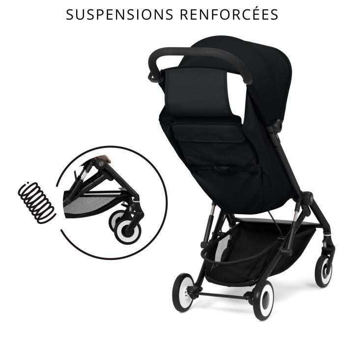 Poussette canne ultra-compacte Agis CYBEX - 5 a 22 kg (6 mois - 4 ans) - poussette légere 6,3 kg - compatible avion - Magic Black 4