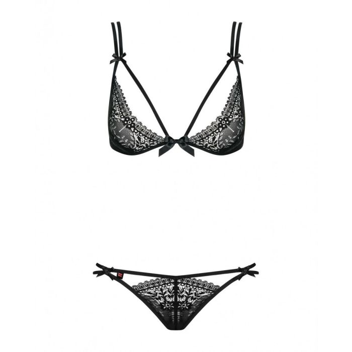 Ensemble de Lingerie en Dentelle Obsessive Intensa set Noir L/XL 2