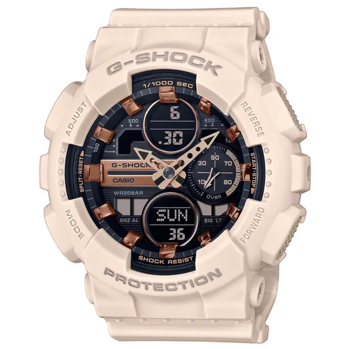 Casio G-Shock Classic Femme Blanc Montre Chrono 1/1000s 5 Alarmes Résistant Eau 20 Bares 2