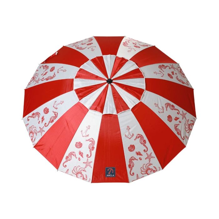 Parasol de plage Rouge Ø 220 cm SPF50+ Marin 0 Parasol de plage Rouge Ø 220 cm SPF50+ Marin 0