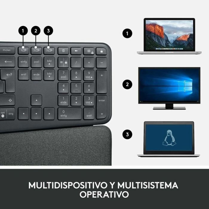 Clavier Logitech 920-010105 Noir Gris Graphite Espagnol Qwerty 1