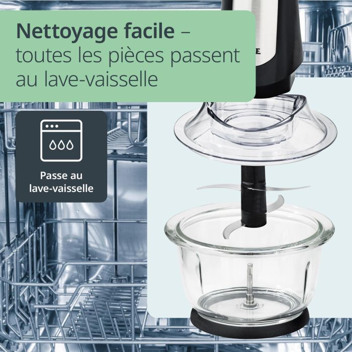 Hachoir Multi électrique - ADE - KITCHEN GADGETS - 2 vitesses - 1,2 L - Noir / Inox 5