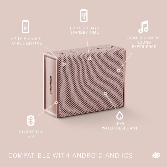 Haut-parleurs bluetooth portables Urbanista Sydney Or rose 3 W 4 W 6 Haut-parleurs bluetooth portables Urbanista Sydney Or rose 3 W 4 W 6