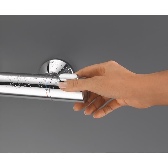 Mitigeur thermostatique douche GROHE Precision Flow - Montage mural - Protection anti-brûlure - Chromé 2 Mitigeur thermostatique douche GROHE Precision Flow - Montage mural - Protection anti-brûlure - Chromé 2