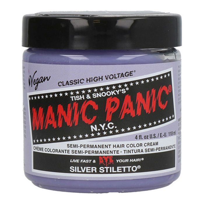 Teinture permanente Classic Manic Panic 612600110067 Silver Stiletto (118 ml) 1 Teinture permanente Classic Manic Panic 612600110067 Silver Stiletto (118 ml) 1