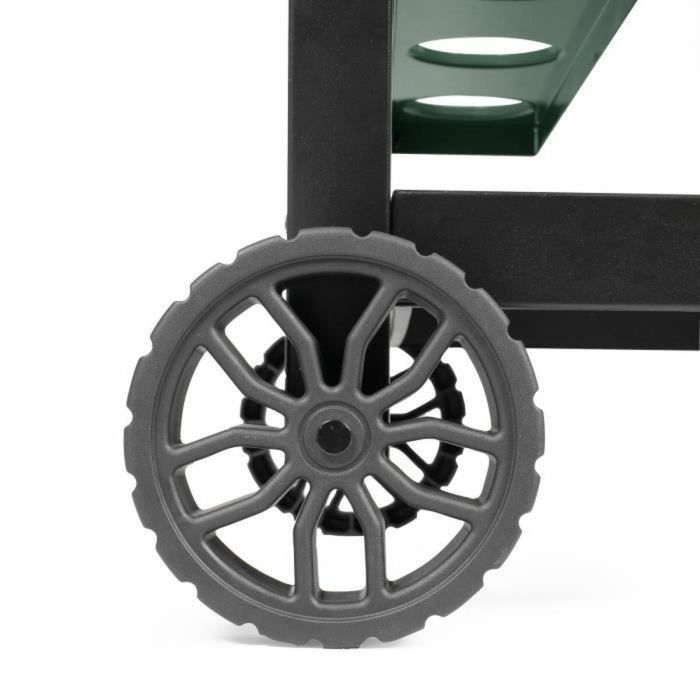 Livoo Dessert Pour Plancha GS167V avec Deux Plateaux, 81.5 cm de Hauteur, Acier Peint, Vert/Noir