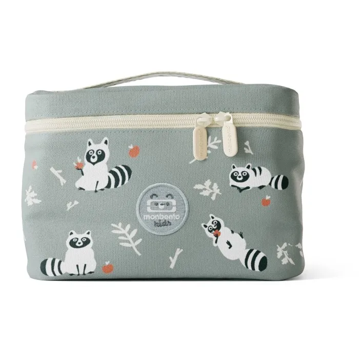 Monbento - Sac isotherme enfant Frosty 5L modèle Raccoon, pour lunch box et gourde, avec poche intérieure