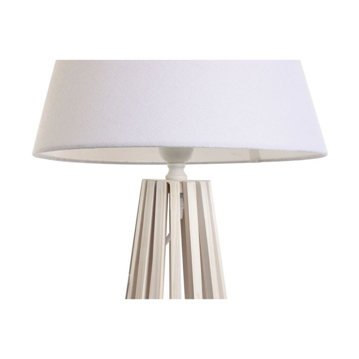 Lampe de bureau Home ESPRIT Blanc Bois 50 W 220 V 30 x 30 x 61 cm 3 Lampe de bureau Home ESPRIT Blanc Bois 50 W 220 V 30 x 30 x 61 cm 3