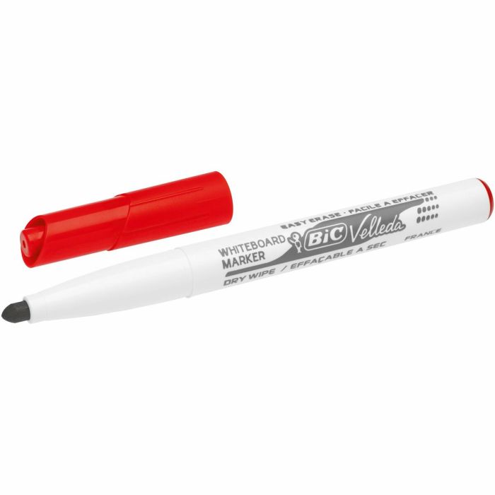 Marqueur Bic Velleda 1741 Blanc Rouge Tableau blanc 2