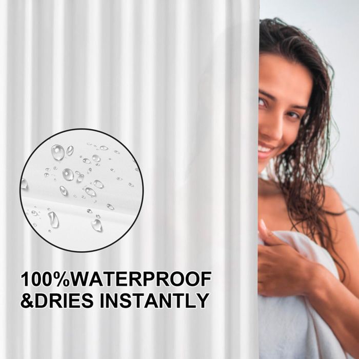 Rideau de Douche Exma Blanc PVC 180 x 180 cm 1