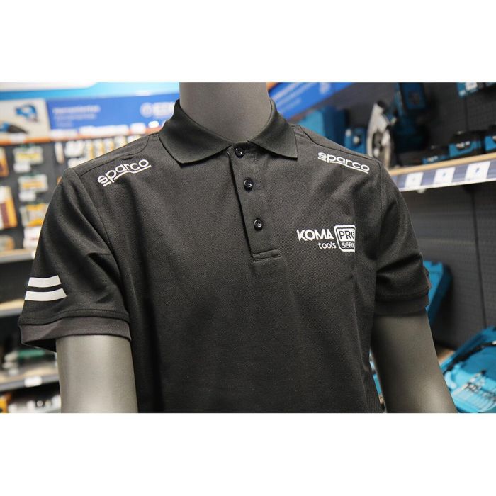 Polo à manches courtes homme Sparco Noir S 2 Polo à manches courtes homme Sparco Noir S 2