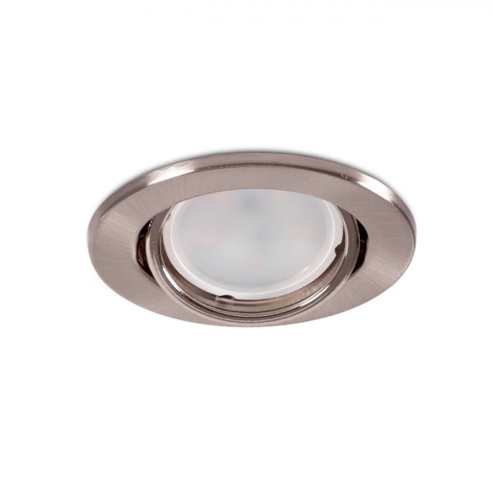Vepa Aro Downlight Circular Basculante Acero Satinado 90mm 1
