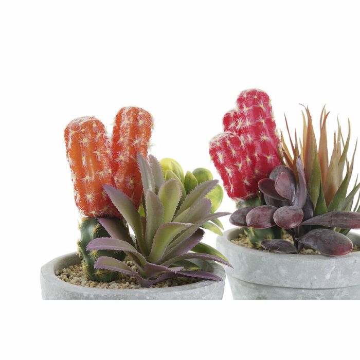Plante décorative DKD Home Decor Rouge Gris Orange EVA PE (16 x 12,5 x 19,5 cm) (2 Unités) 2 Plante décorative DKD Home Decor Rouge Gris Orange EVA PE (16 x 12,5 x 19,5 cm) (2 Unités) 2
