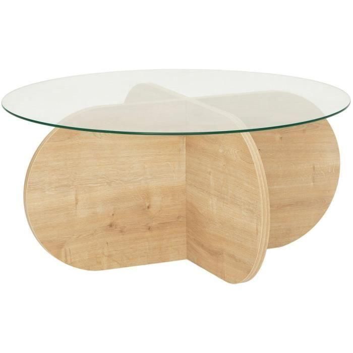 Table basse en verre - BUBBLE - Ronde - Chene Saphir - 75 x 75 x 35 cm 0 Table basse en verre - BUBBLE - Ronde - Chene Saphir - 75 x 75 x 35 cm 0