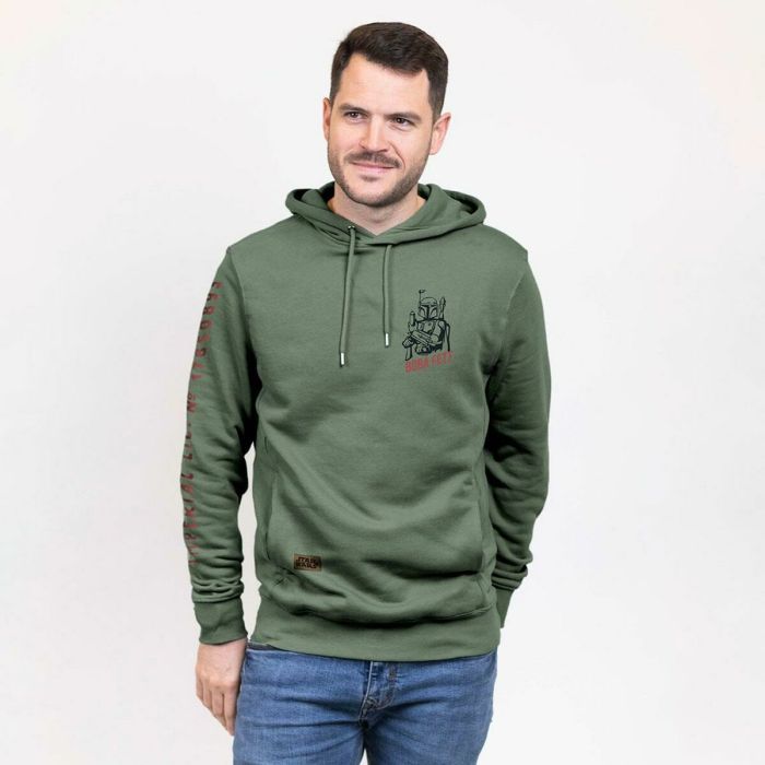 Sweat à capuche homme The Mandalorian Vert foncé 2 Sweat à capuche homme The Mandalorian Vert foncé 2