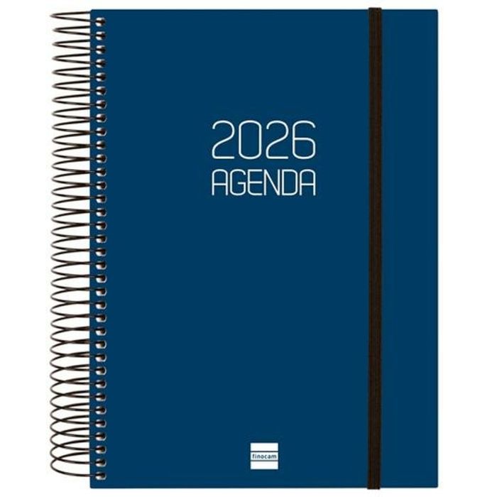 Agenda Finocam OPAQUE Bleu A5 15,5 x 21,2 cm 2026