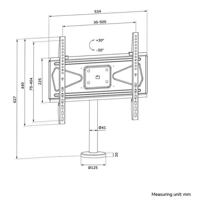 Support de table d'écran Neomounts DS42-430BL14 32" 5