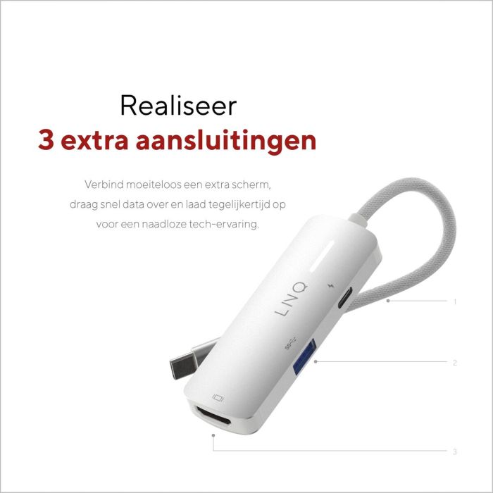 Hub USB Linq Byelements LQ49031 Blanc Gris 9 Hub USB Linq Byelements LQ49031 Blanc Gris 9