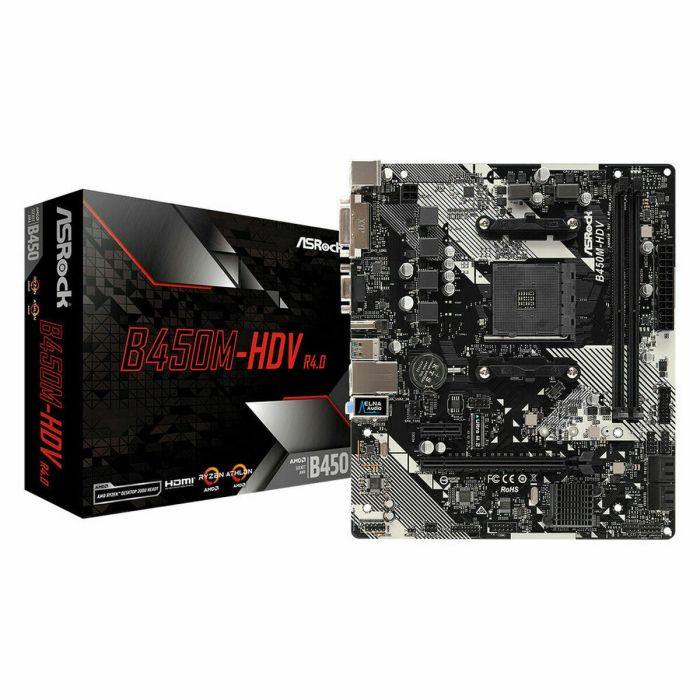 Carte Mère ASRock B450M-HDV R4.0 AMD B450 AMD AM4 0 Carte Mère ASRock B450M-HDV R4.0 AMD B450 AMD AM4 0