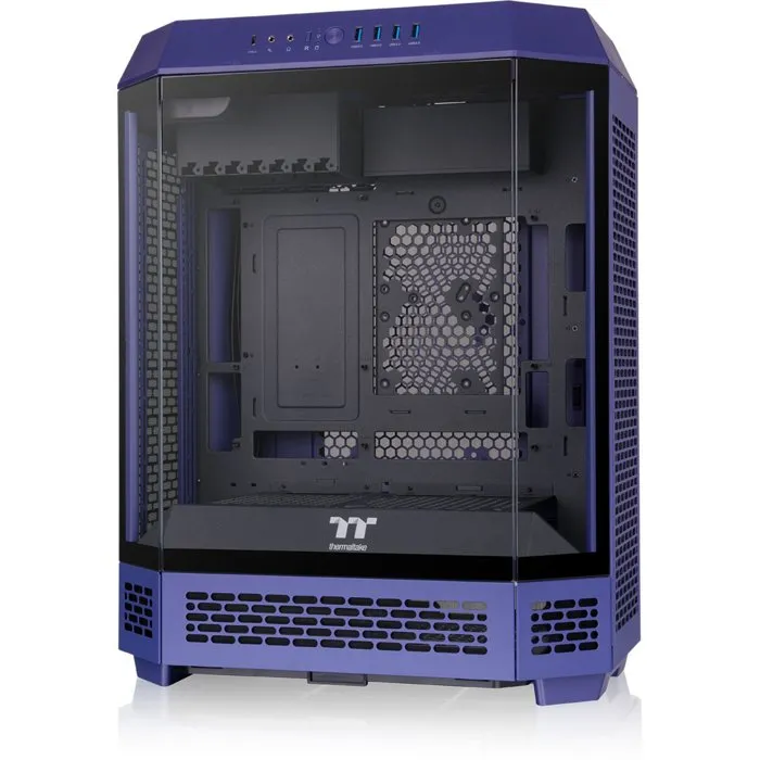 Thermaltake The Tower 600 Boîtier PC Moyen Tour ATX avec 3 Panneaux en Verre Trempé, 2 Ventilateurs 140mm, USB 3.0 Type-C, Future Dusk - Sans Alimentation