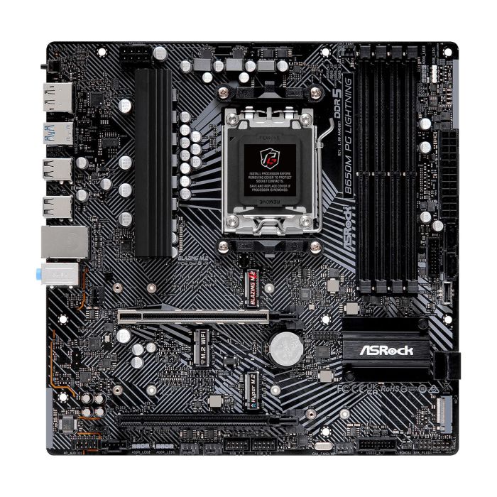 Carte Mère ASRock B650M PG LIGHTNING AMD B650 AMD AM5 0 Carte Mère ASRock B650M PG LIGHTNING AMD B650 AMD AM5 0