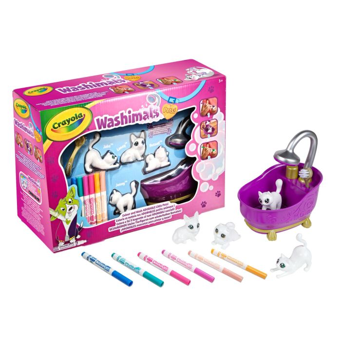 Playset Washimals Pets Crayola 74-7453 Baignoire 6 Pièces 6