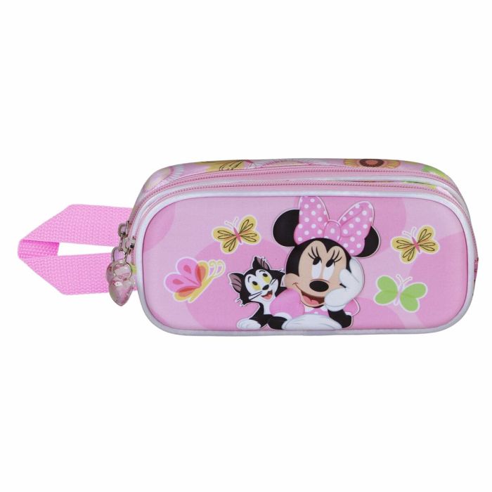 Trousse Fourre-Tout Double Minnie Mouse Kitten Rose 22 x 8 x 9,5 cm 3D 2