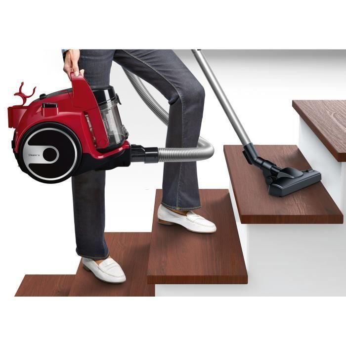 BOSCH BGC05AAA2 Cleann'n aspirateur sans sac rouge - 78 dB - 28 kWh/an - (h)epa - 9m - 1,5L - brosse universelle - brosse parquet 1
