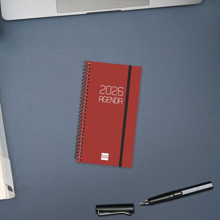 Agenda Finocam OPAQUE Bordeaux 9,4 x 17,1 cm 2026 5