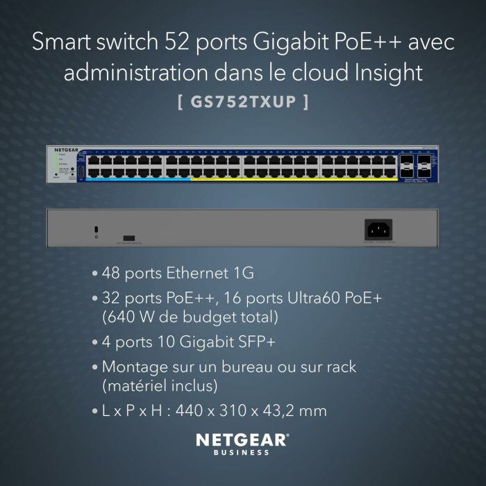 Switch Netgear GS752TXUP-300EUS 5