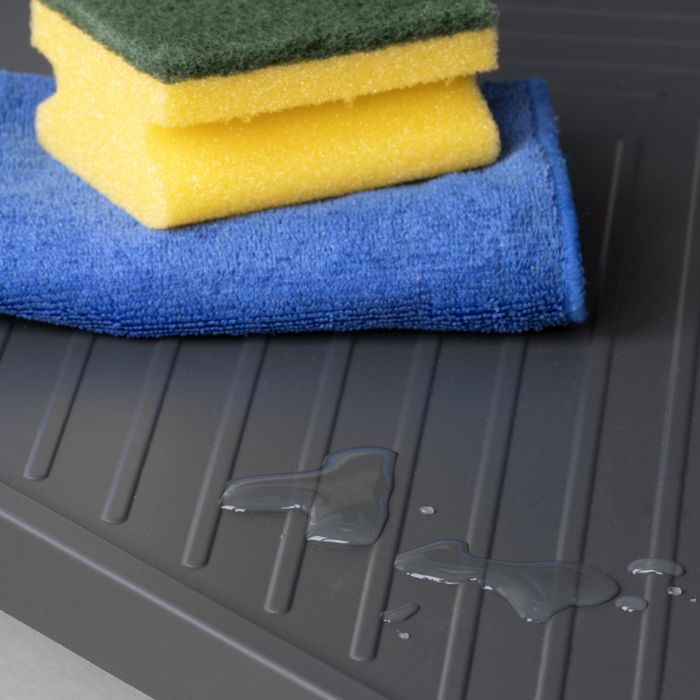 Emuca Protecteurs fond pour la cuisine Sink, M90, 867x580mm, épaisseur de la planchet 16mm, découpable, Plastique, Gris antracite 4