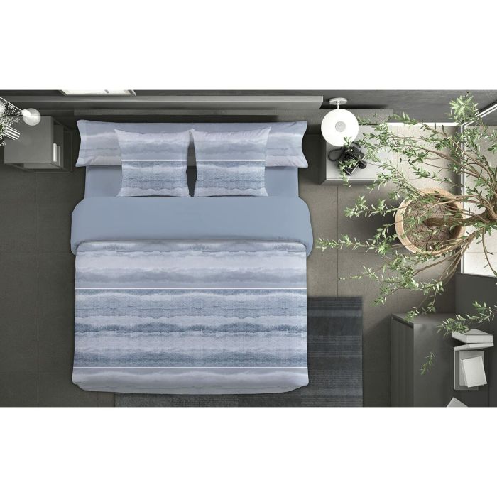 Parure de couette Pierre Cardin NINA Bleu Lit king size 4 Pièces 2