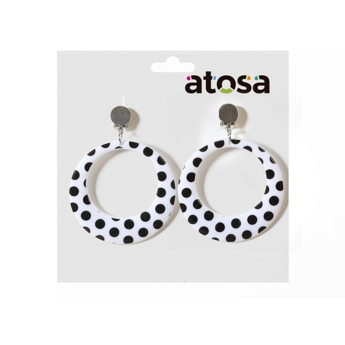 Pendientes d'accessoire Flamenco Boucle d'oreille avec Fleur et Goutte en Argenté pour Costume Flamenco, Fêtes et Carnavals