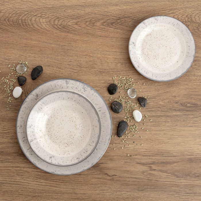 Assiettes Quid Faro Blanc Céramique 18 Pièces 5 Assiettes Quid Faro Blanc Céramique 18 Pièces 5