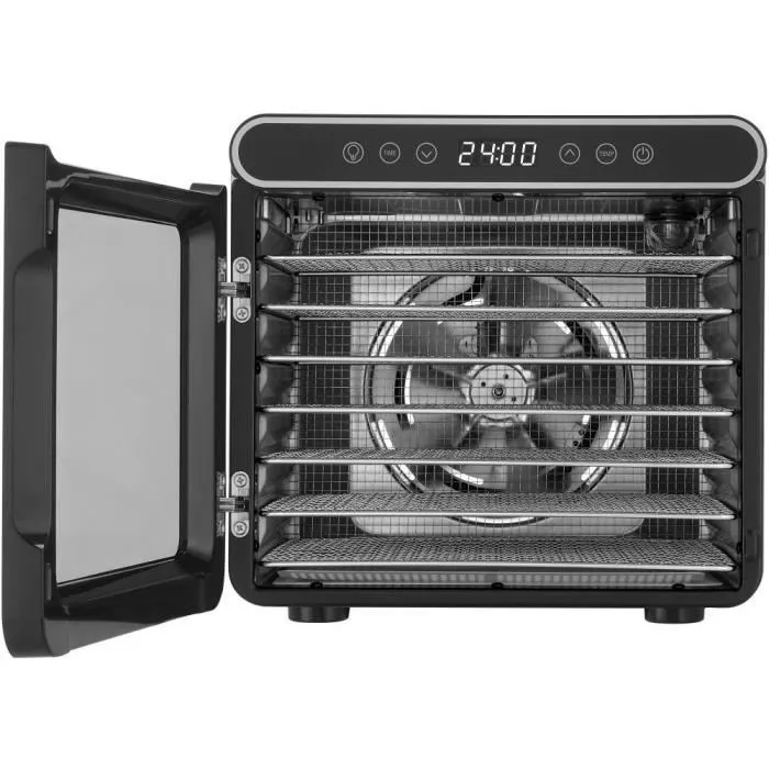 Sencor SFD 7750SS Déshydrateur Alimentaire, 7 Plateaux Métalliques (0.59 m²), 30-75°C, Minuterie, Affichage LED, Flux d'Air Horizontal Sencor SFD 7750SS Déshydrateur Alimentaire, 7 Plateaux Métalliques (0.59 m²), 30-75°C, Minuterie, Affichage LED, Flux d'Air Horizontal