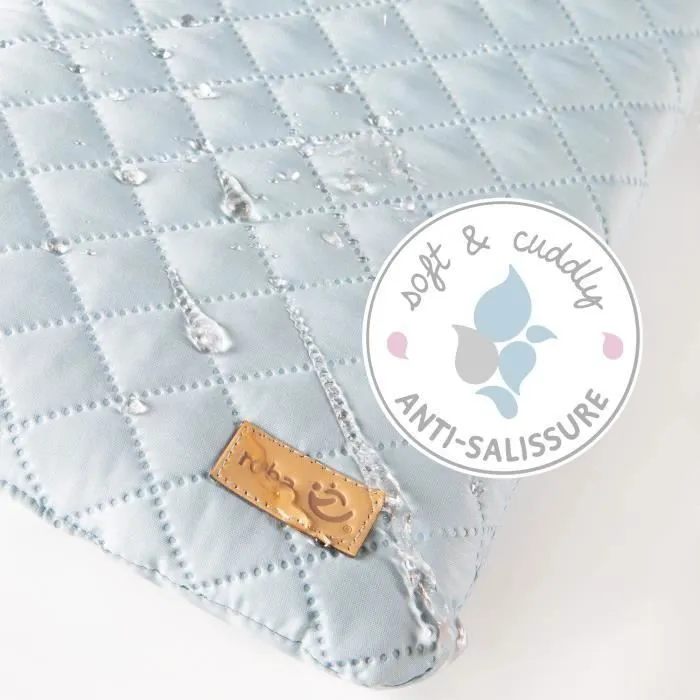 Roba - Matelas à langer Style - Visage d'ours Benny - 85 x 75 cm - Bleu clair - Doux et imperméable Roba - Matelas à langer Style - Visage d'ours Benny - 85 x 75 cm - Bleu clair - Doux et imperméable
