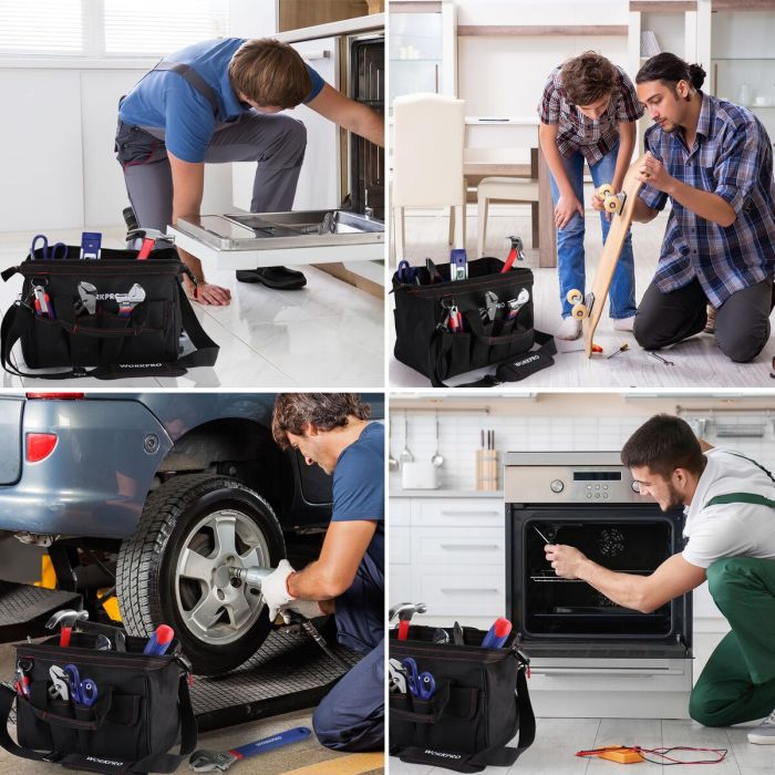 Sac à outils Workpro 30 x 18 x 20 cm Plastique 30 L 1 Sac à outils Workpro 30 x 18 x 20 cm Plastique 30 L 1