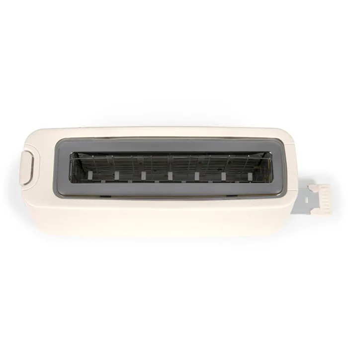Grille-pain Livoo DOD168C Longues Fentes, 900 W, Thermostat 7 Niveaux, Blanc Cassé - Idéal Grandes Tranches