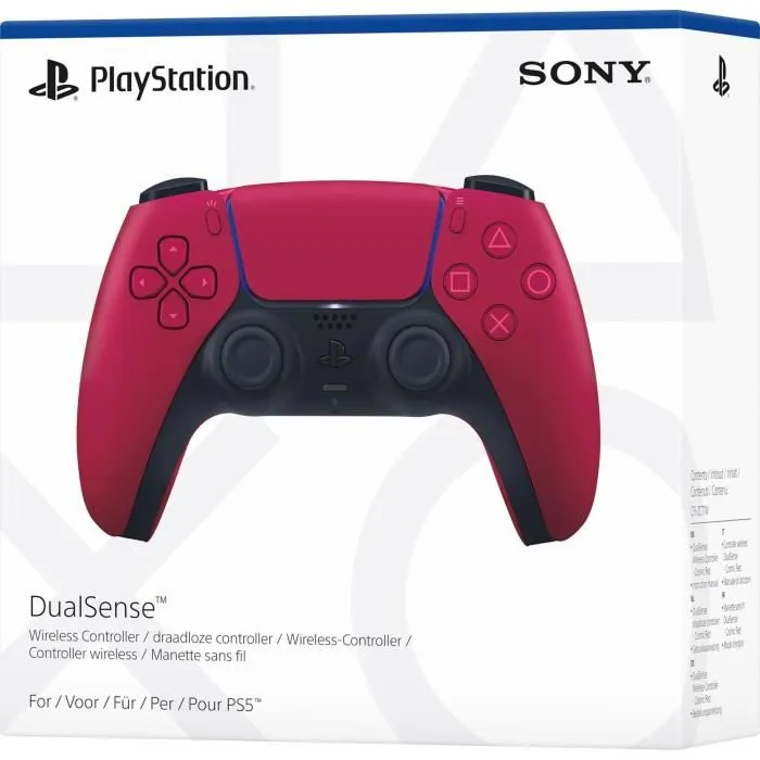 Sony - Manette sans fil DualSense Cosmic Red pour PS5 et PC - Compatible via Bluetooth et USB-C