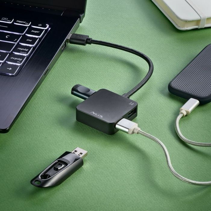 Hub USB NGS IHUB3.0TINY Noir 5 Hub USB NGS IHUB3.0TINY Noir 5