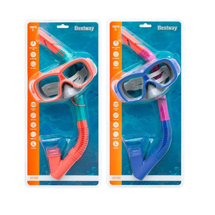 Ensemble Bestway Masque et Tube Junior Valve de Purge Couleur Assortie +7 Ans Plage et Piscine 24025 3 Ensemble Bestway Masque et Tube Junior Valve de Purge Couleur Assortie +7 Ans Plage et Piscine 24025 3