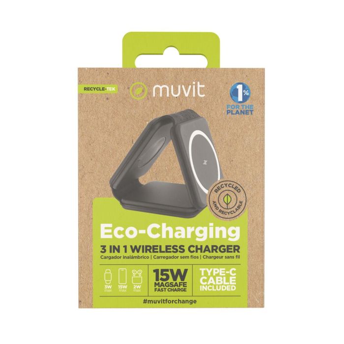 Chargeur sans fil Muvit for Change APH-WC101 Noir 4 Chargeur sans fil Muvit for Change APH-WC101 Noir 4
