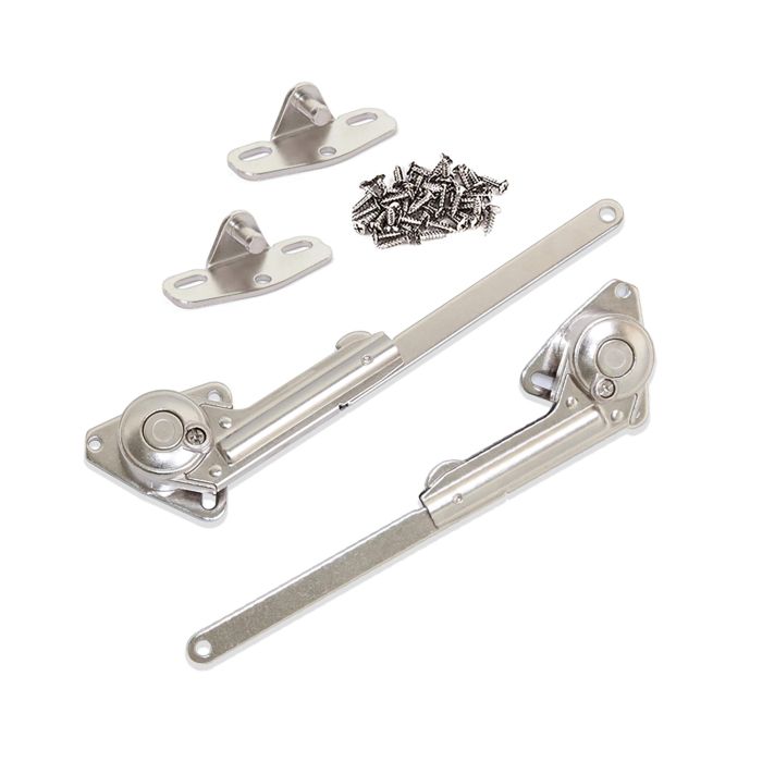 Emuca Jeu de compas de porte relevable NSDX, force 20-70kgxcm, Acier et Zamak, Nickelé 0 Emuca Jeu de compas de porte relevable NSDX, force 20-70kgxcm, Acier et Zamak, Nickelé 0