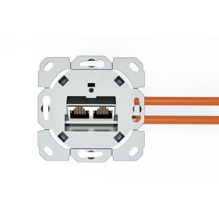 DIGITUS Netzwerkdose CAT 6A EA geschirmt 2xRJ45 weiß 5