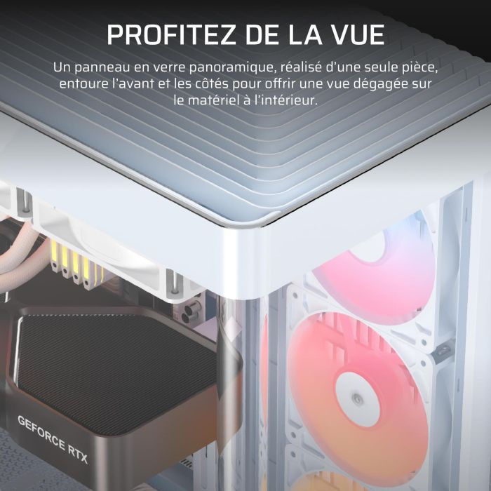 Boitier PC - CORSAIR - FRAME 4500X RS-R ARGB Tempered Glass Mid-Tower - 2 radiateurs - Blanc 2